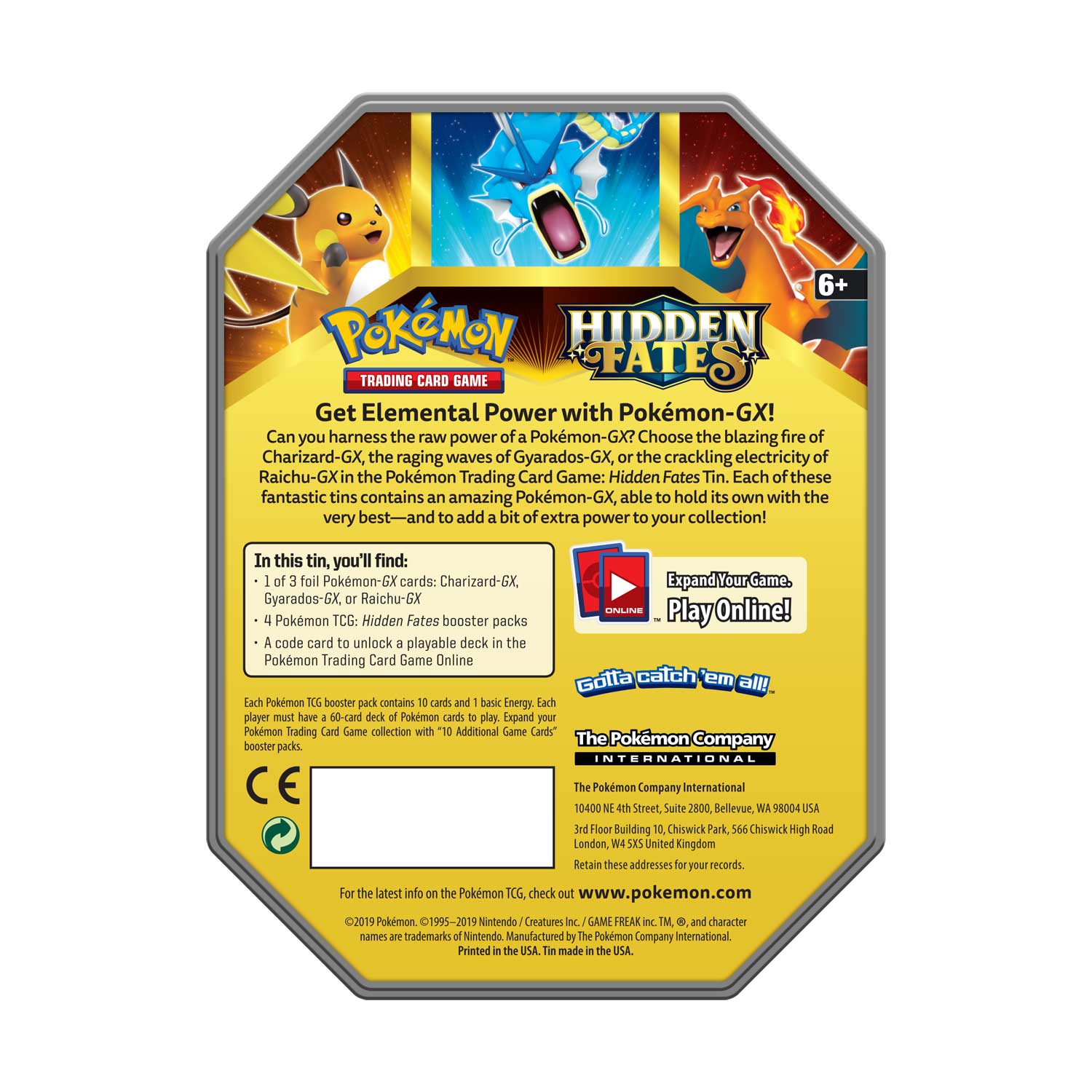 Hidden Fates - Collector's Tin (Raichu GX) | Galaxy Games LLC