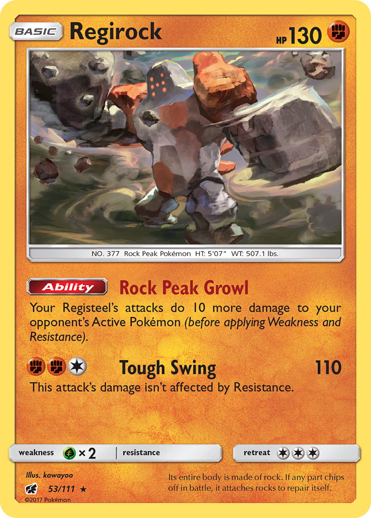 Regirock (53/111) [Sun & Moon: Crimson Invasion] | Galaxy Games LLC