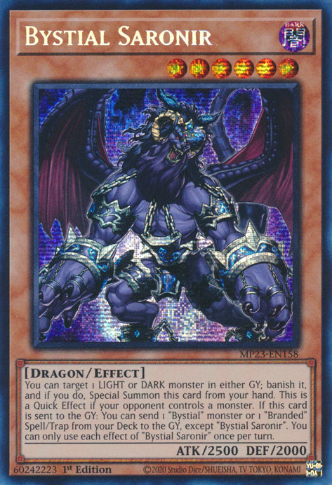 Bystial Saronir [MP23-EN158] Prismatic Secret Rare | Galaxy Games LLC