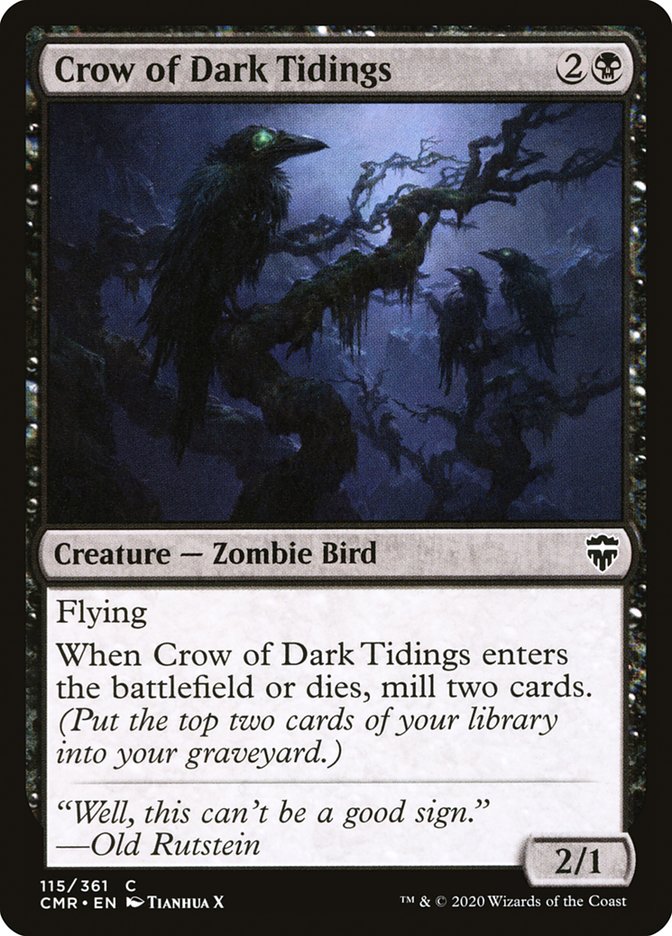 Crow of Dark Tidings [Commander Legends] | Galaxy Games LLC