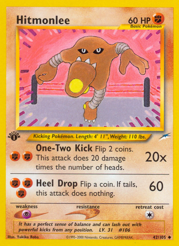 Hitmonlee (42/105) [Neo Destiny 1st Edition] | Galaxy Games LLC