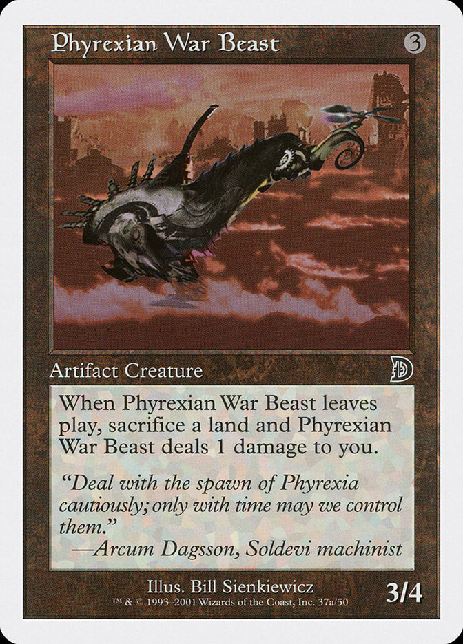 Phyrexian War Beast (Signature on Left) [Deckmasters] | Galaxy Games LLC