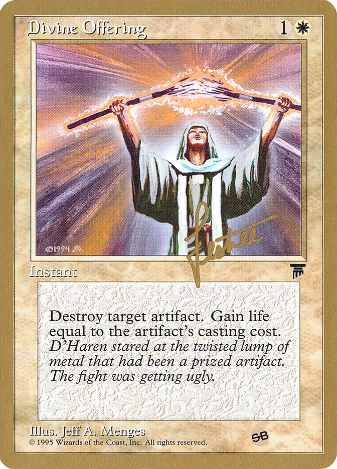 Divine Offering (Bertrand Lestree) (SB) [Pro Tour Collector Set] | Galaxy Games LLC