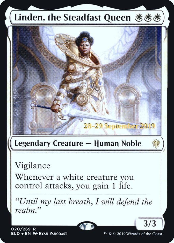 Linden, the Steadfast Queen [Throne of Eldraine Prerelease Promos] | Galaxy Games LLC