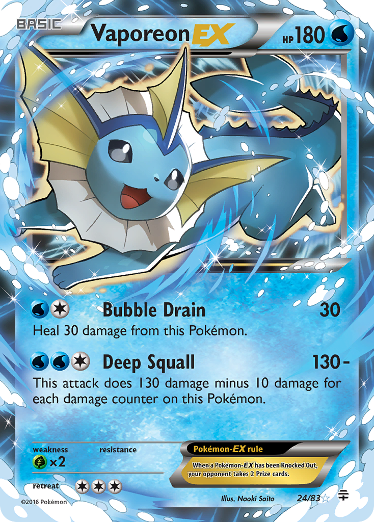 Vaporeon EX (24/83) [XY: Generations] | Galaxy Games LLC