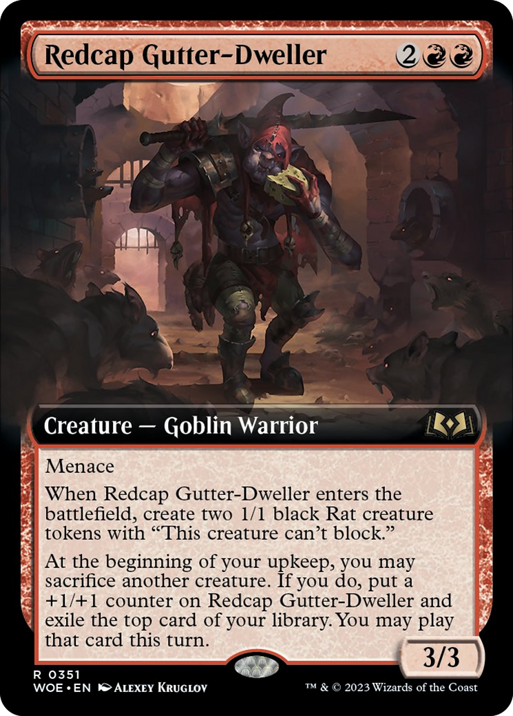 Redcap Gutter-Dweller (Extended Art) [Wilds of Eldraine] | Galaxy Games LLC
