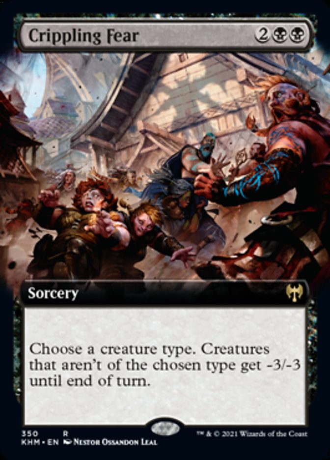 Crippling Fear (Extended Art) [Kaldheim] | Galaxy Games LLC