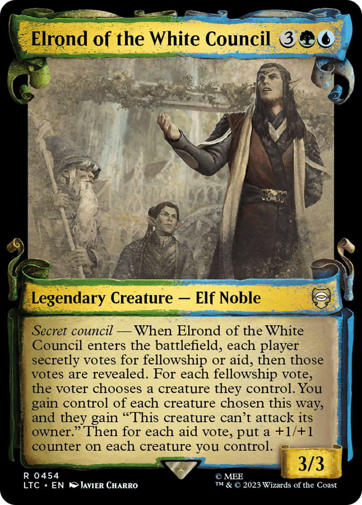 Elrond of the White Council [The Lord of the Rings: Tales of Middle-Earth Commander Showcase Scrolls] | Galaxy Games LLC