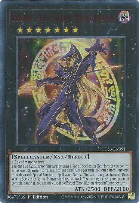 Ebon Illusion Magician (Red) [LDS3-EN091] Ultra Rare | Galaxy Games LLC