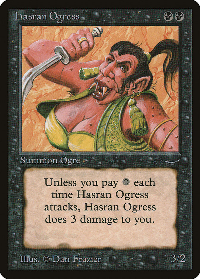 Hasran Ogress (Dark Mana Cost) [Arabian Nights] | Galaxy Games LLC