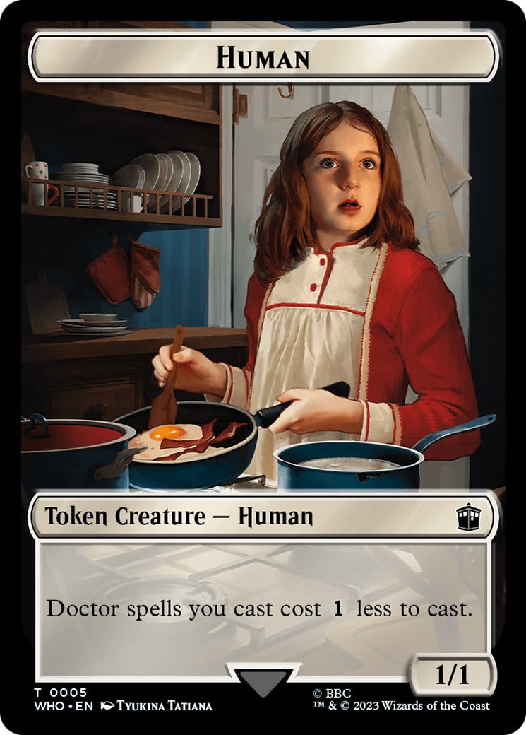 Human (0005) // Treasure (0028) Double-Sided Token [Doctor Who Tokens] | Galaxy Games LLC