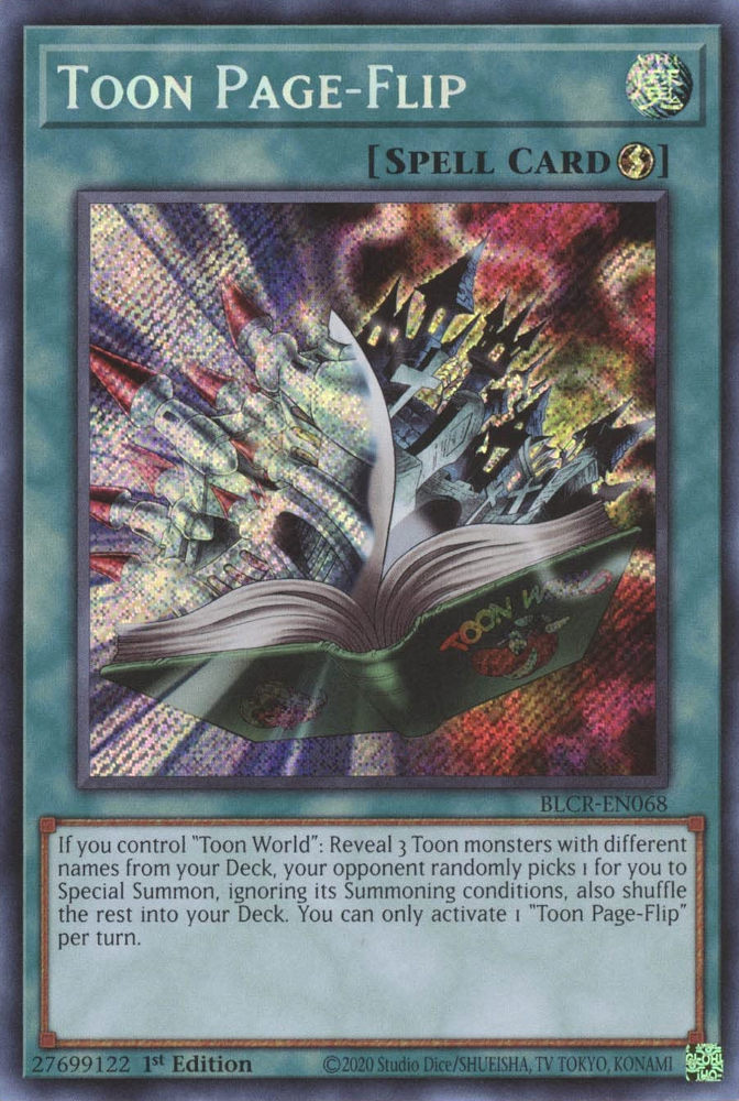 Toon Page-Flip [BLCR-EN068] Secret Rare | Galaxy Games LLC