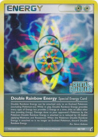 Double Rainbow Energy (88/100) (Stamped) [EX: Crystal Guardians] | Galaxy Games LLC