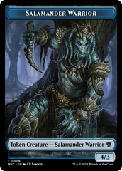 Salamander Warrior // Zombie Double-Sided Token [Murders at Karlov Manor Commander Tokens] | Galaxy Games LLC