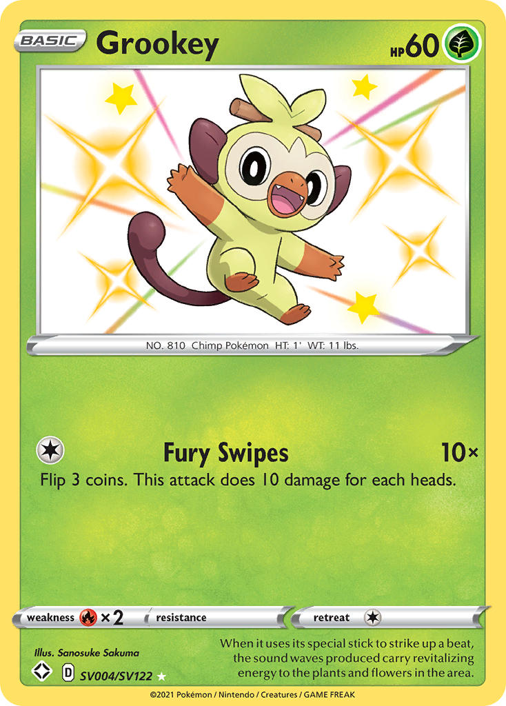 Grookey (SV004/SV122) [Sword & Shield: Shining Fates] | Galaxy Games LLC