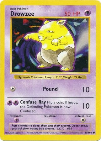 Drowzee (49/102) [Base Set Shadowless Unlimited] | Galaxy Games LLC