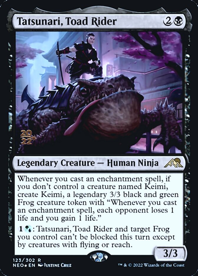 Tatsunari, Toad Rider [Kamigawa: Neon Dynasty Prerelease Promos] | Galaxy Games LLC