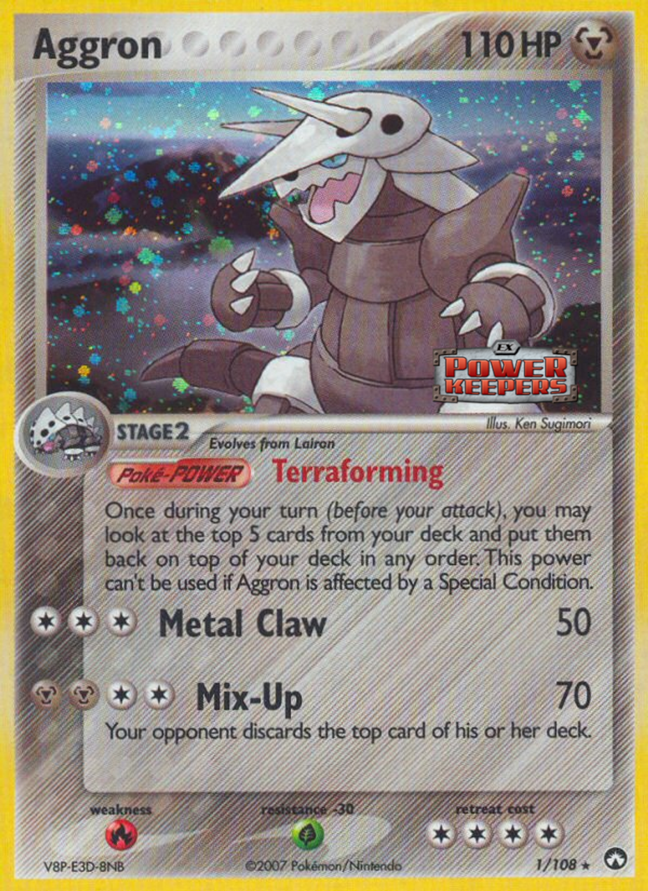 Aggron (1/108) (Stamped) [EX: Power Keepers] | Galaxy Games LLC