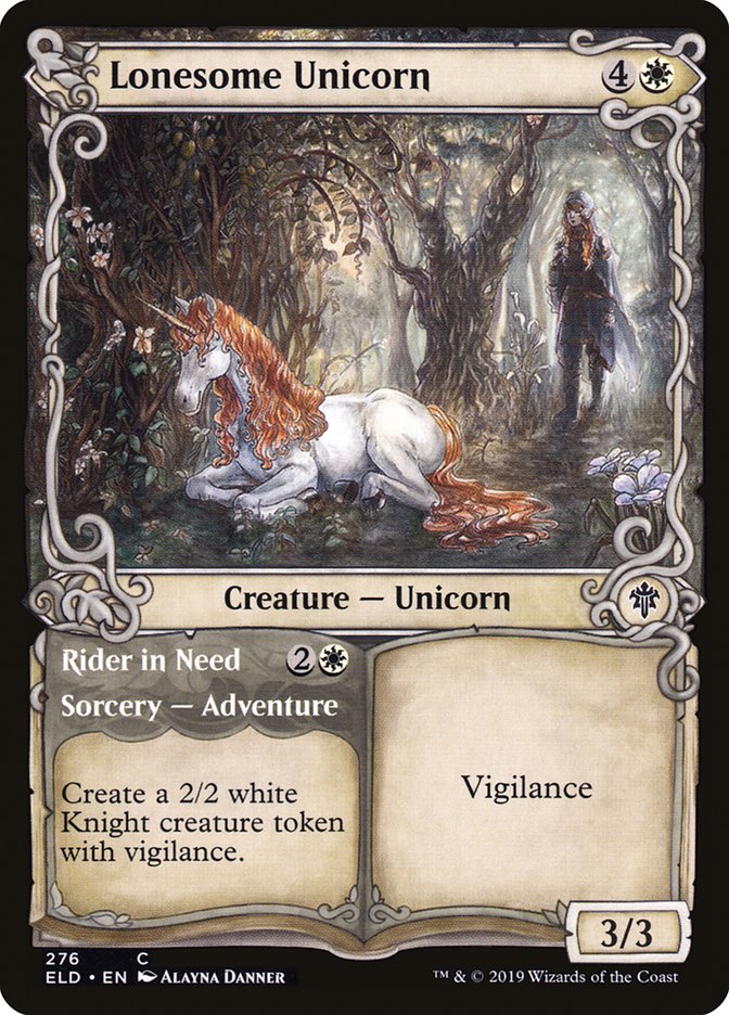 Lonesome Unicorn // Rider in Need (Showcase) [Throne of Eldraine] | Galaxy Games LLC