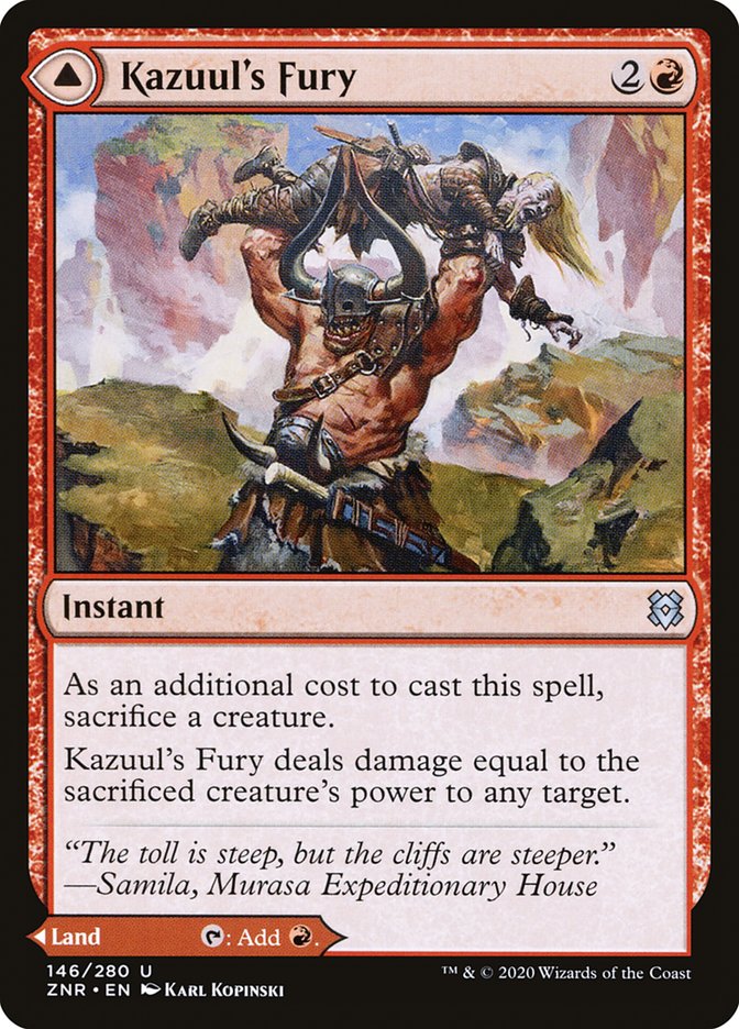 Kazuul's Fury // Kazuul's Cliffs [Zendikar Rising] | Galaxy Games LLC