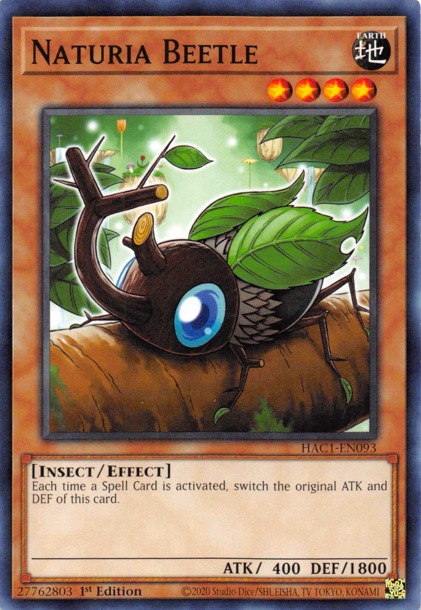 Naturia Beetle [HAC1-EN093] Common | Galaxy Games LLC