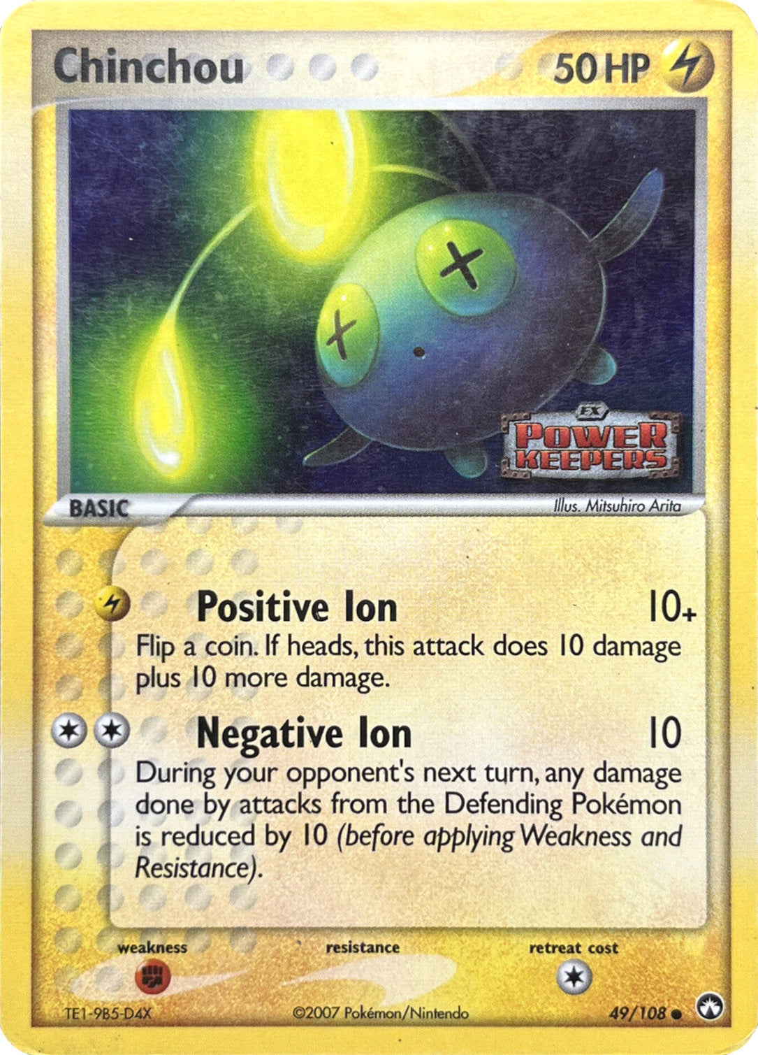 Chinchou (49/108) (Stamped) [EX: Power Keepers] | Galaxy Games LLC