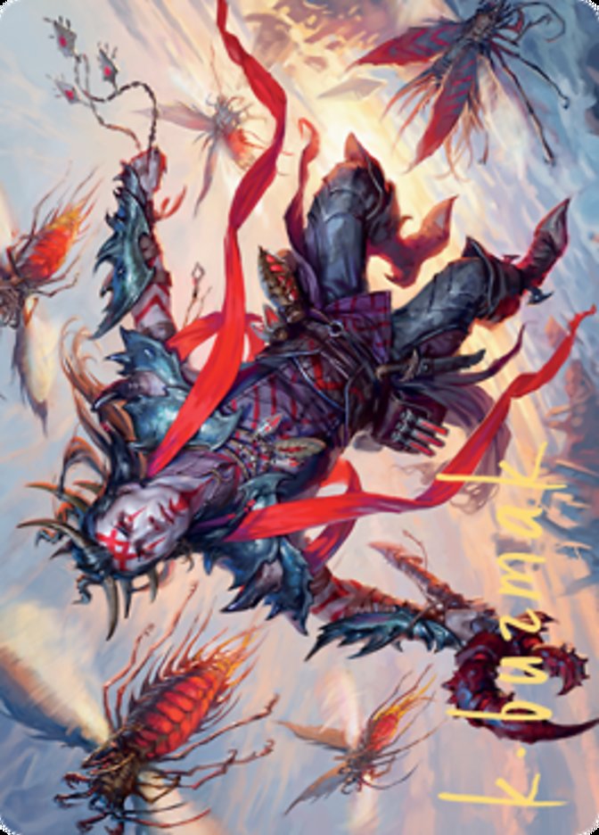 Scion of the Swarm Art Card (Gold-Stamped Signature) [Zendikar Rising Art Series] | Galaxy Games LLC