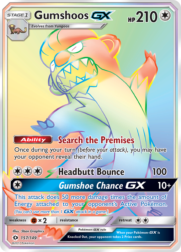 Gumshoos GX (157/149) [Sun & Moon: Base Set] | Galaxy Games LLC