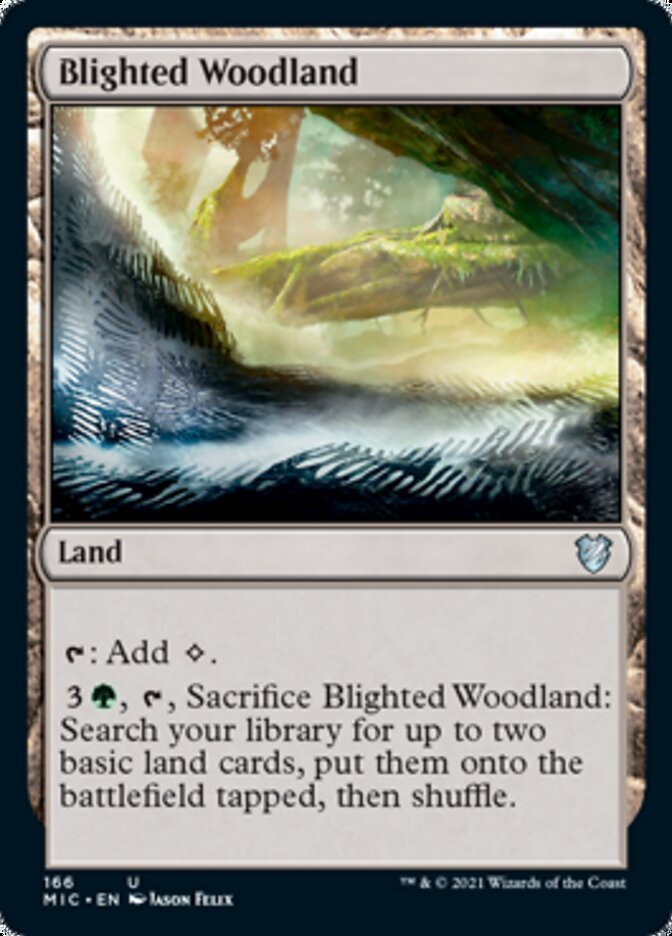 Blighted Woodland [Innistrad: Midnight Hunt Commander] | Galaxy Games LLC