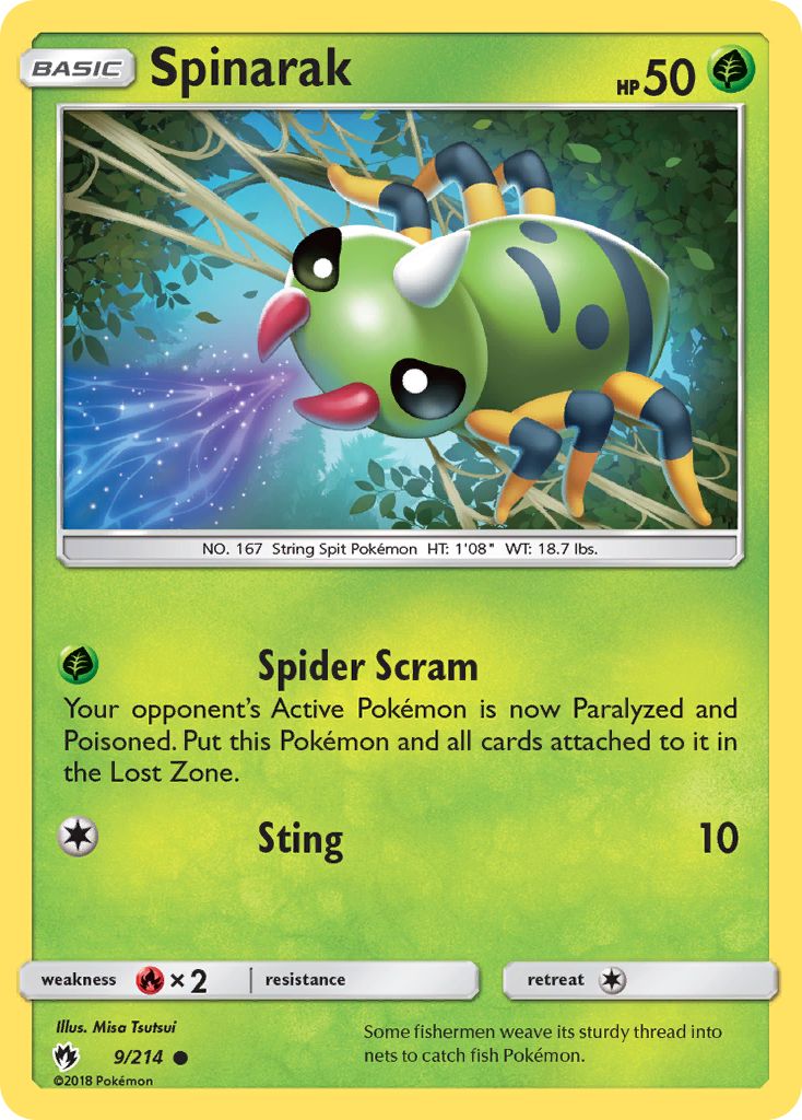 Spinarak (9/214) [Sun & Moon: Lost Thunder] | Galaxy Games LLC