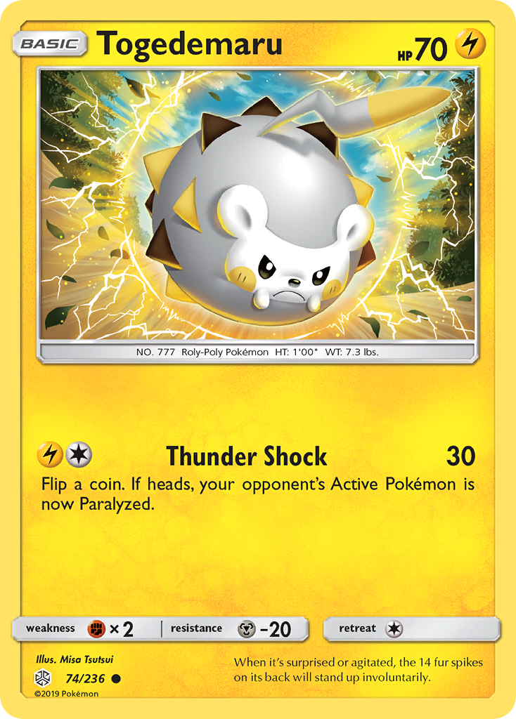 Togedemaru (74/236) [Sun & Moon: Cosmic Eclipse] | Galaxy Games LLC