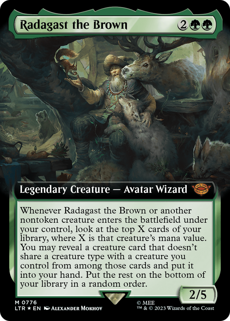 Radagast the Brown (Extended Art) (Surge Foil) [The Lord of the Rings: Tales of Middle-Earth] | Galaxy Games LLC