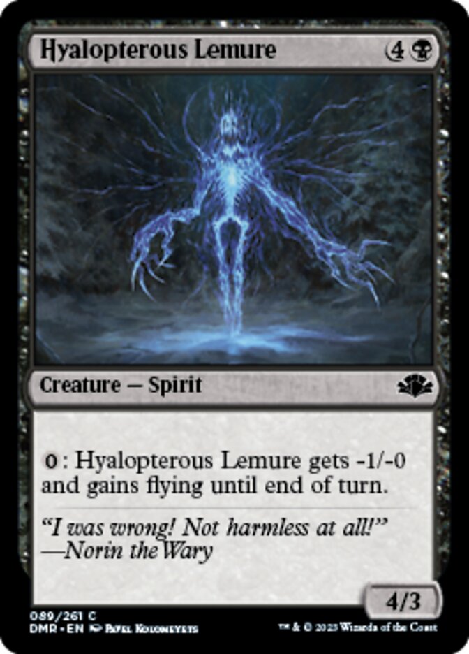 Hyalopterous Lemure [Dominaria Remastered] | Galaxy Games LLC