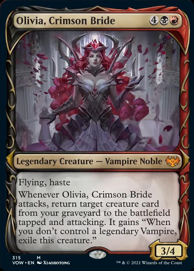 Olivia, Crimson Bride (Showcase Fang Frame) [Innistrad: Crimson Vow] | Galaxy Games LLC