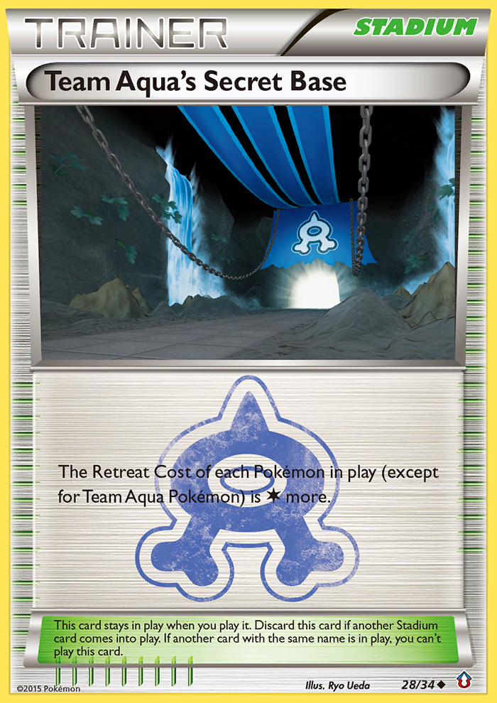 Team Aqua's Secret Base (28/34) [XY: Double Crisis] | Galaxy Games LLC