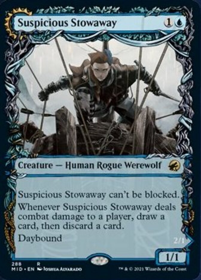 Suspicious Stowaway // Seafaring Werewolf (Showcase Equinox) [Innistrad: Midnight Hunt] | Galaxy Games LLC