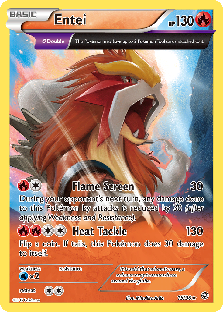 Entei (15/98) [XY: Ancient Origins] | Galaxy Games LLC