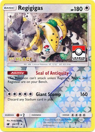 Regigigas (84/111) (League Promo 1st Place) [Sun & Moon: Crimson Invasion] | Galaxy Games LLC