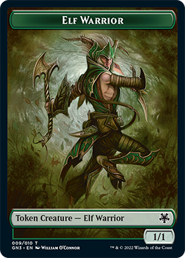 Dragon // Elf Warrior Double-Sided Token [Game Night: Free-for-All Tokens] | Galaxy Games LLC