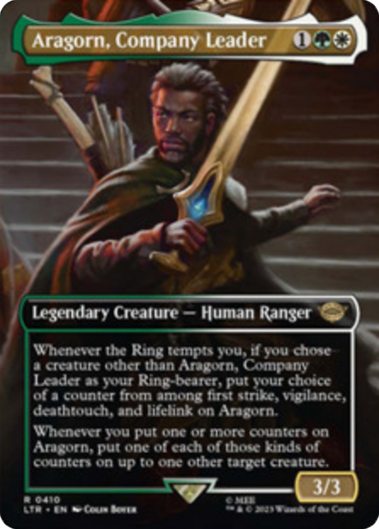 Aragorn, Company Leader (Borderless Alternate Art) [The Lord of the Rings: Tales of Middle-Earth] | Galaxy Games LLC