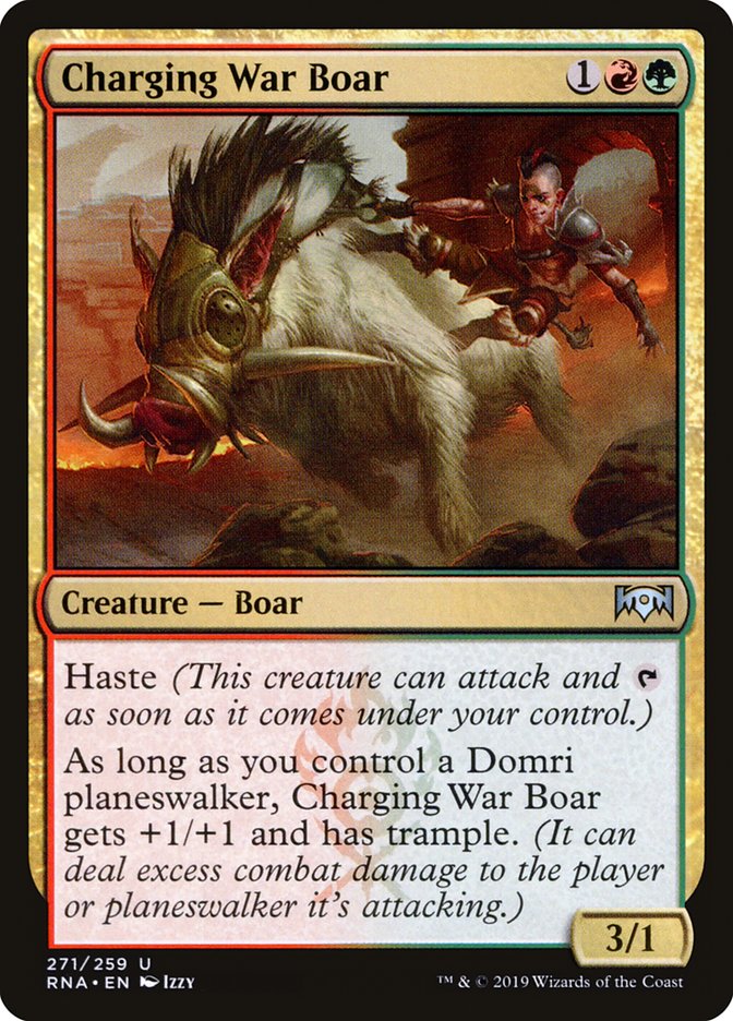 Charging War Boar [Ravnica Allegiance] | Galaxy Games LLC