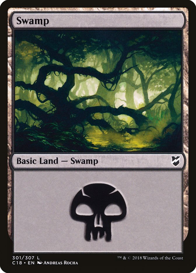 Swamp (301) [Commander 2018] | Galaxy Games LLC