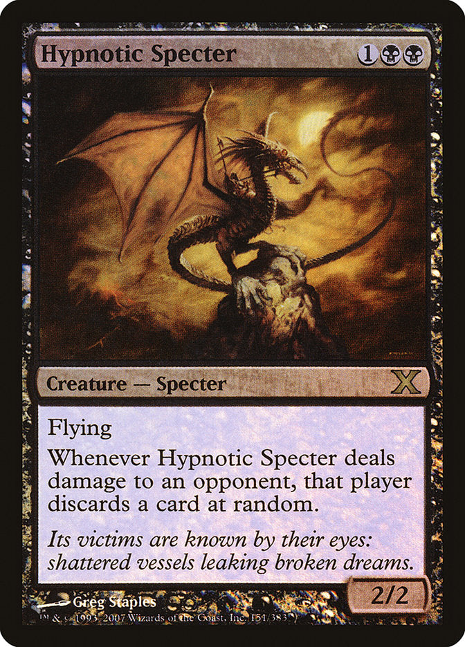 Hypnotic Specter (Premium Foil) [Tenth Edition] | Galaxy Games LLC