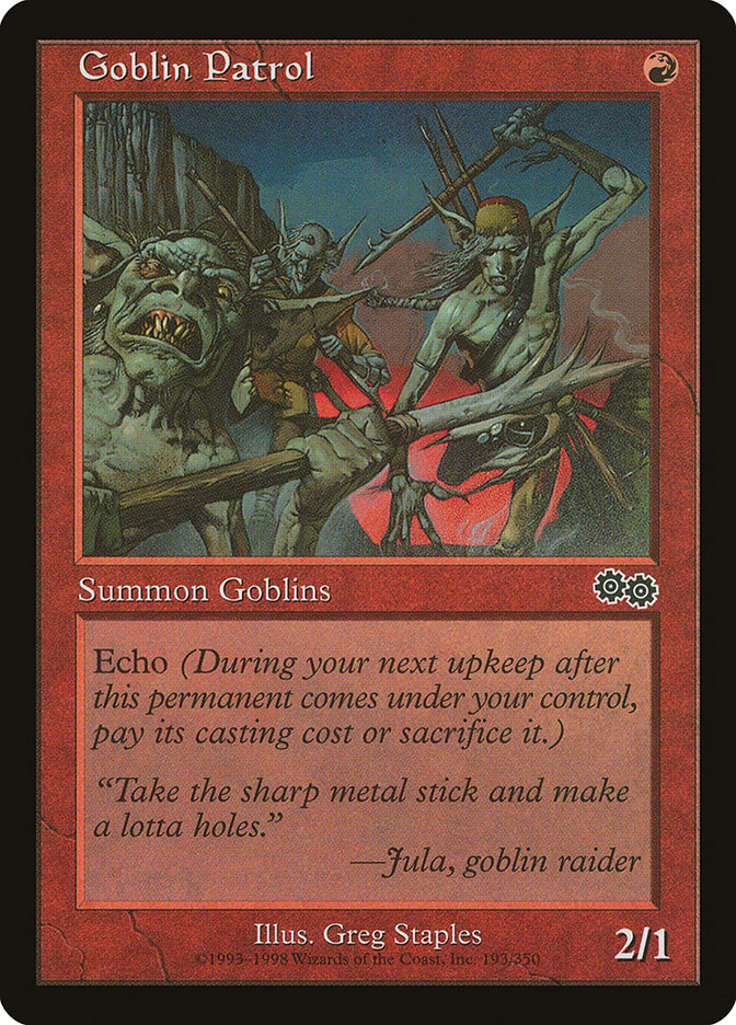 Goblin Patrol [Urza's Saga] | Galaxy Games LLC