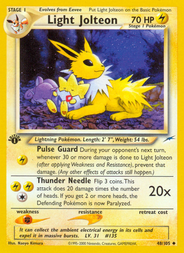 Light Jolteon (48/105) [Neo Destiny 1st Edition] | Galaxy Games LLC