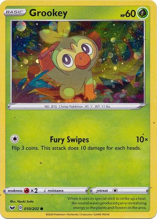 Grookey (010/202) (Cosmos Holo) [Sword & Shield: Base Set] | Galaxy Games LLC