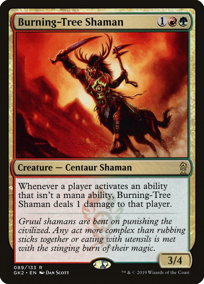 Burning-Tree Shaman [Ravnica Allegiance Guild Kit] | Galaxy Games LLC