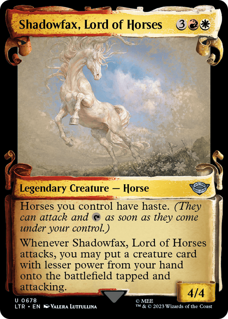 Shadowfax, Lord of Horses [The Lord of the Rings: Tales of Middle-Earth Showcase Scrolls] | Galaxy Games LLC