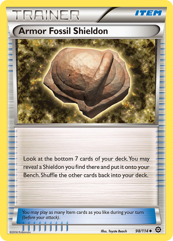Armor Fossil Shieldon (98/114) [XY: Steam Siege] | Galaxy Games LLC