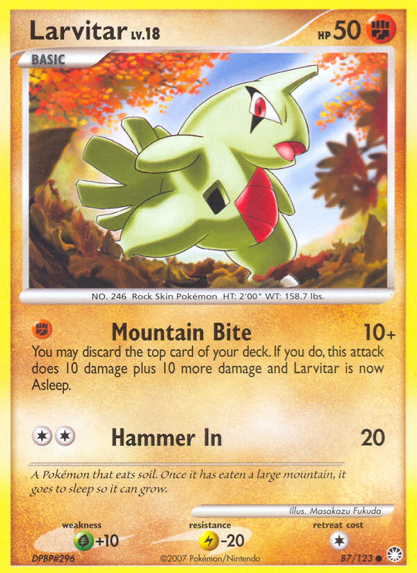 Larvitar (87/123) [Diamond & Pearl: Mysterious Treasures] | Galaxy Games LLC